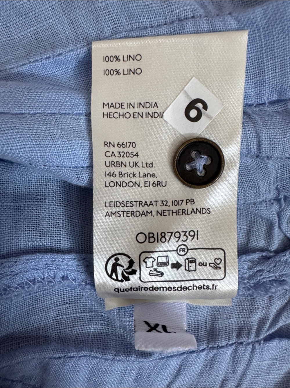 NWT Size XL - Anthropologie 100% Linen Pleated Top (NWT US$ 108) - Picture 15 of 15